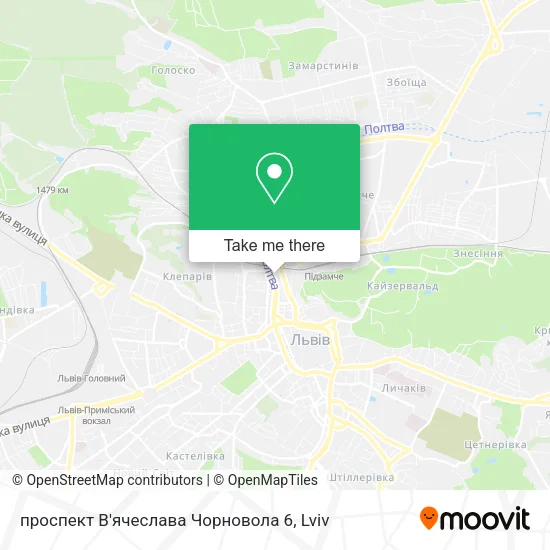 Карта проспект В'ячеслава Чорновола 6