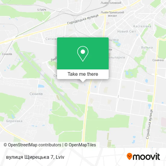 Карта вулиця Щирецька 7