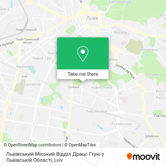 Карта Львівський Міський Відділ Драцс Гтую у Львівській Області