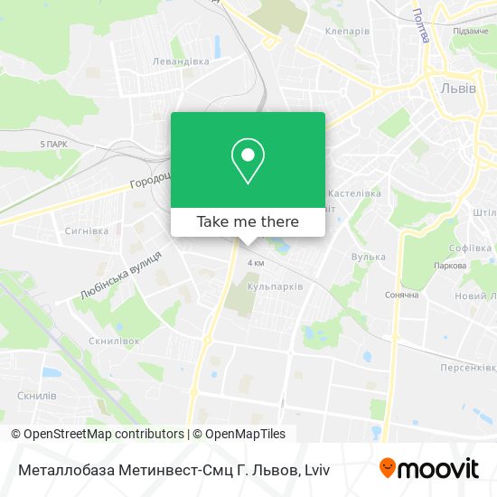 Металлобаза Метинвест-Смц Г. Львов map