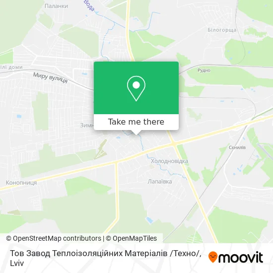 Карта Тов Завод Теплоізоляційних Матеріалів /Техно/