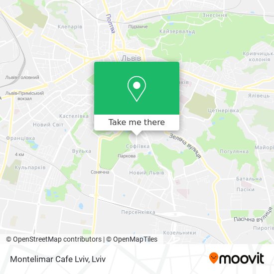 Montelimar Cafe Lviv map