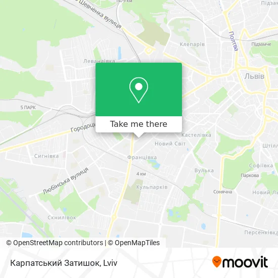 Карта Карпатський Затишок