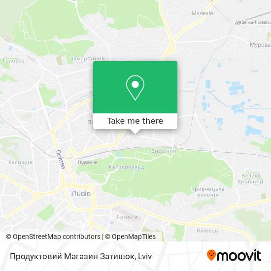 Продуктовий Магазин Затишок map