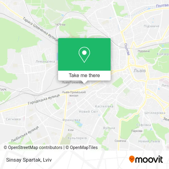 Карта Sinsay Spartak