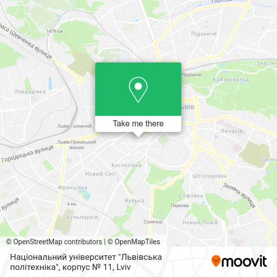 Карта Національний університет "Львівська політехніка", корпус № 11