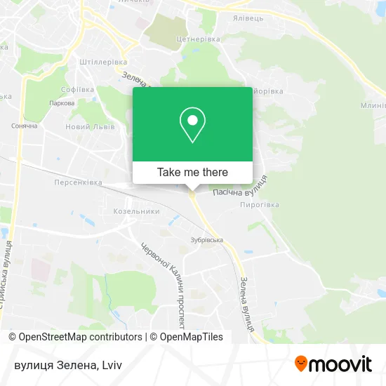 вулиця Зелена map
