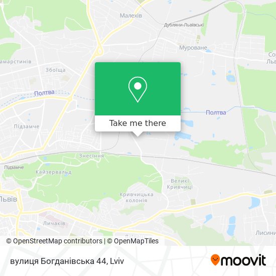 вулиця Богданівська 44 map
