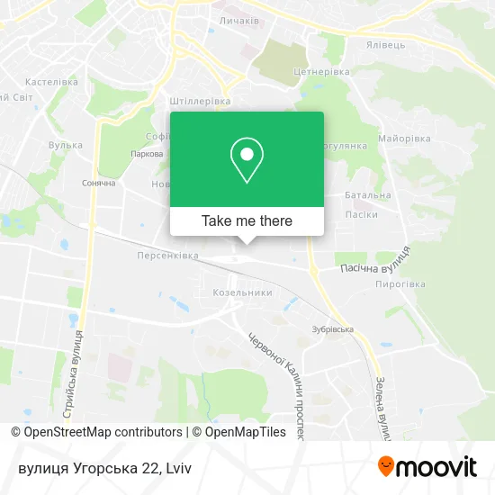 Карта вулиця Угорська 22