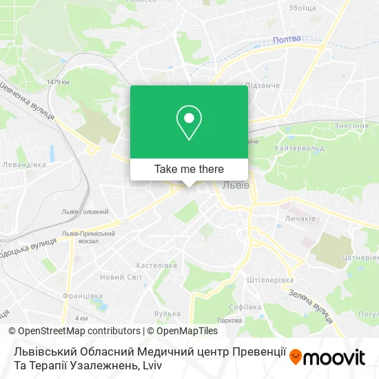 Карта Львівський Обласний Медичний центр Превенції Та Терапії Узалежнень
