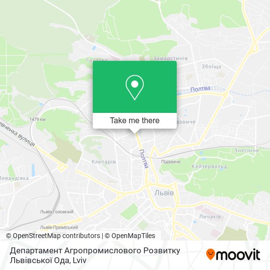 Департамент Агропромислового Розвитку Львівської Ода map