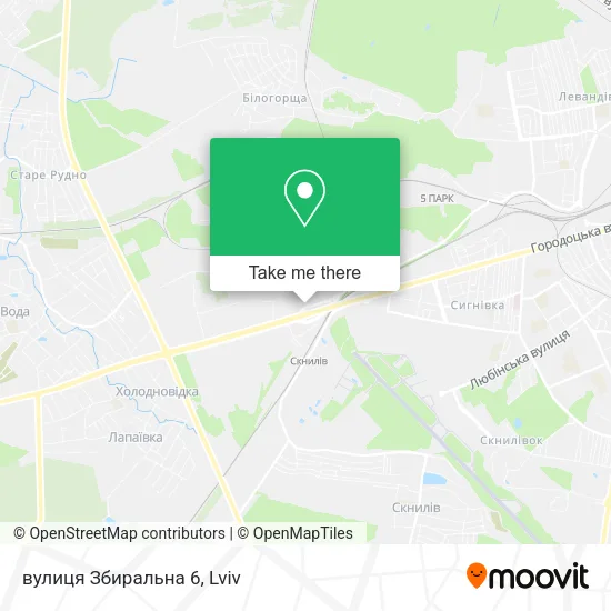Карта вулиця Збиральна 6