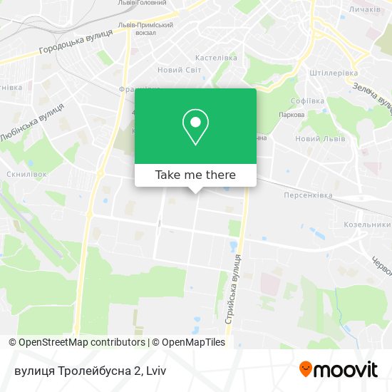 вулиця Тролейбусна 2 map