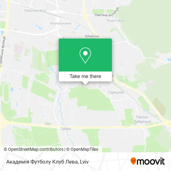 Карта Академія Футболу Клуб Лева