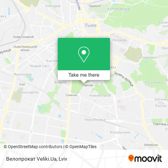 Велопрокат Veliki.Ua map