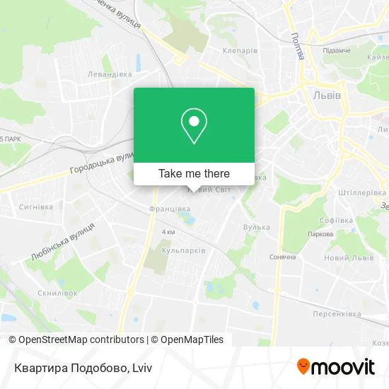 Карта Квартира Подобово