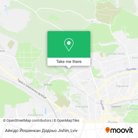 Карта Айкідо Йошинкан Додзьо Jishin