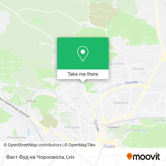 Карта Фаст Фуд на Чорновола