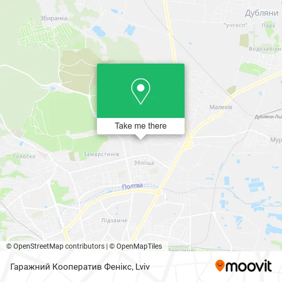 Карта Гаражний Кооператив Фенікс