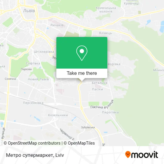 Карта Метро супермаркет