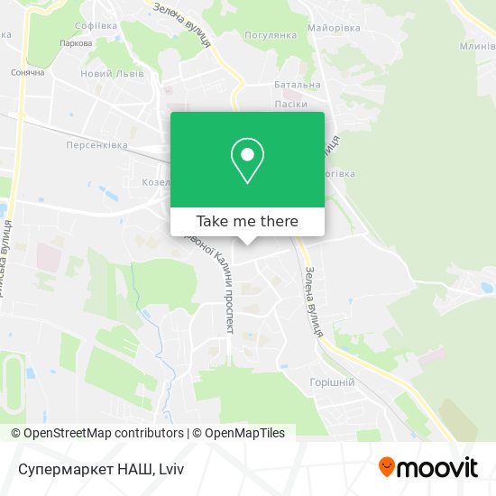 Супермаркет НАШ map