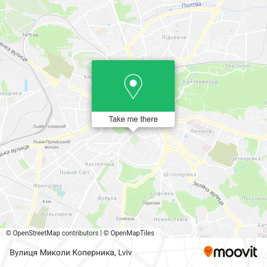 Карта Вулиця Миколи Коперника