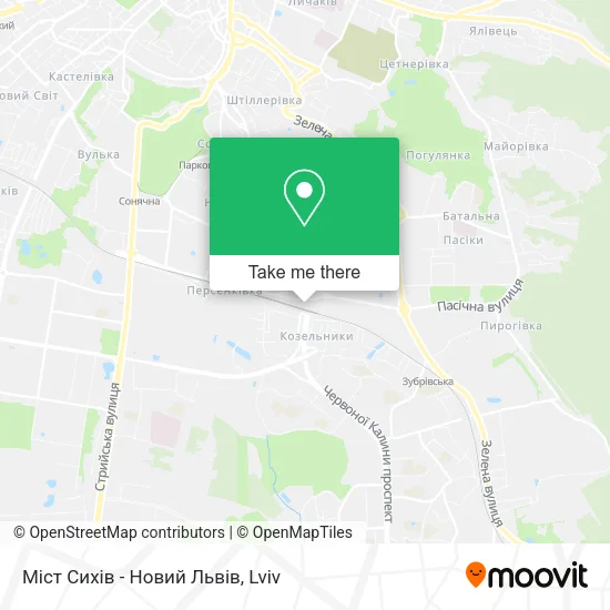 Карта Мiст Сихiв - Новий Львiв