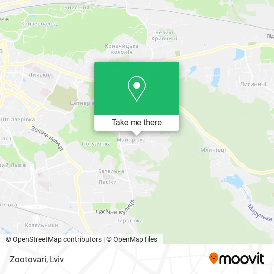 Карта Zootovari