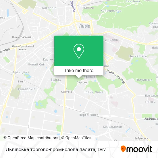 Карта Львівська торгово-промислова палата