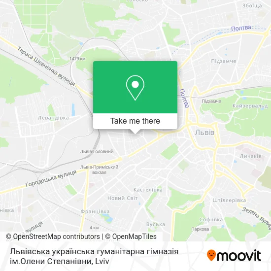 Карта Львівська українська гуманітарна гімназія ім.Олени Степанівни