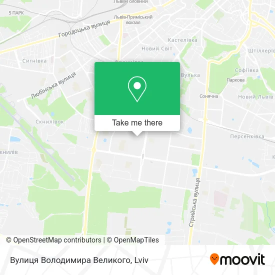 Карта Вулиця Володимира Великого