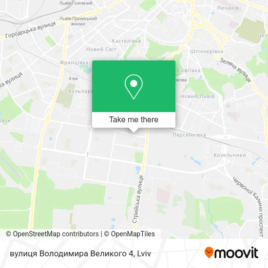 Карта вулиця Володимира Великого 4