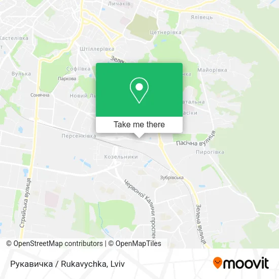 Карта Рукавичка / Rukavychka