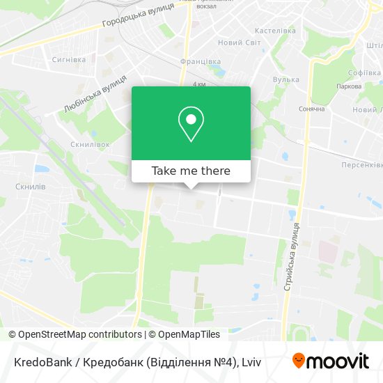 Карта KredoBank / Кредобанк (Відділення №4)