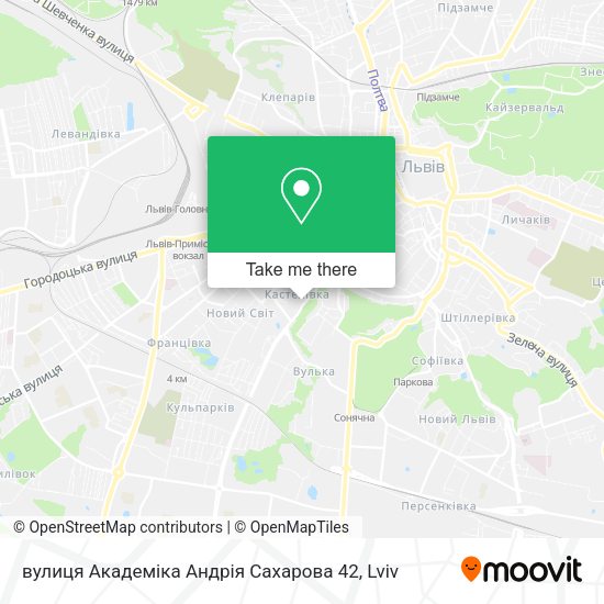 Карта вулиця Академіка Андрія Сахарова 42
