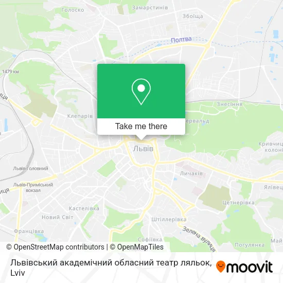 Карта Львівський академічний обласний театр ляльок