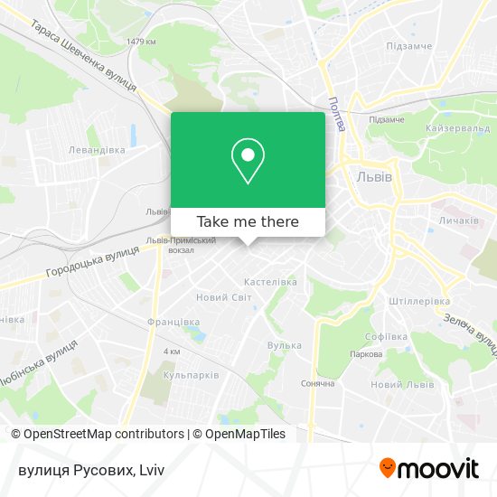 вулиця Русових map