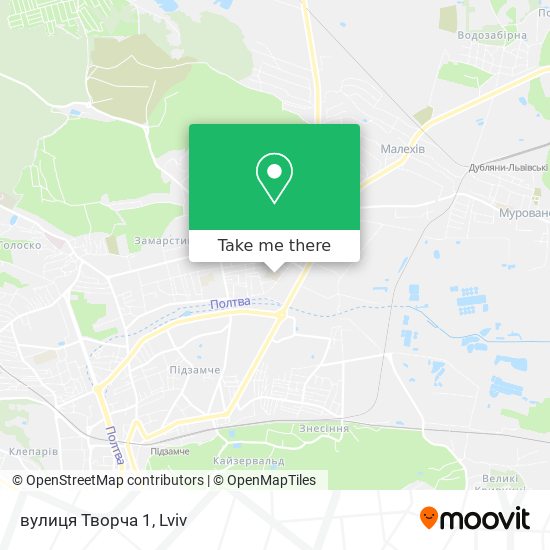 вулиця Творча 1 map