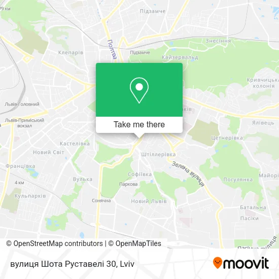 Карта вулиця Шота Руставелі 30