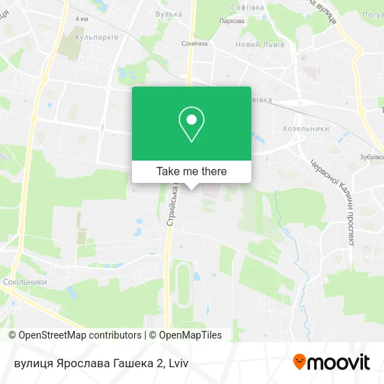 Карта вулиця Ярослава Гашека 2