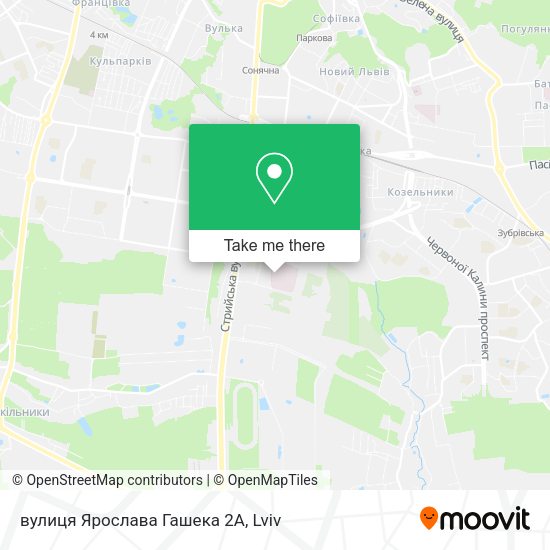 Карта вулиця Ярослава Гашека 2А