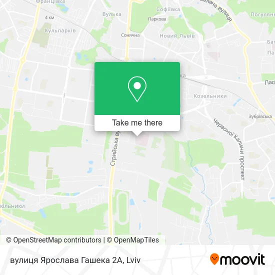 Карта вулиця Ярослава Гашека 2А