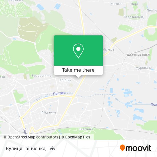 Вулиця Грінченка map