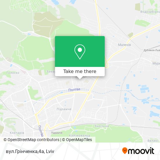 вул.Грінченка,4а map