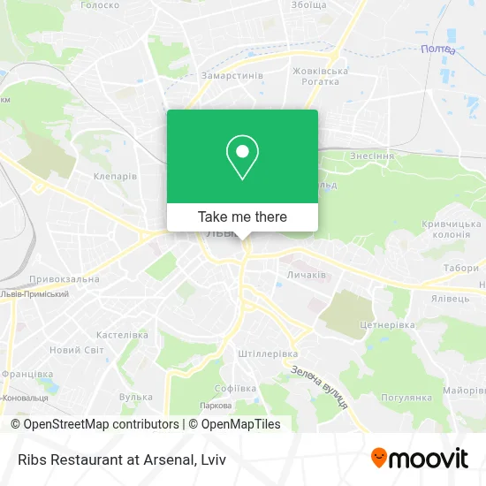 Ribs Restaurant at Arsenal map