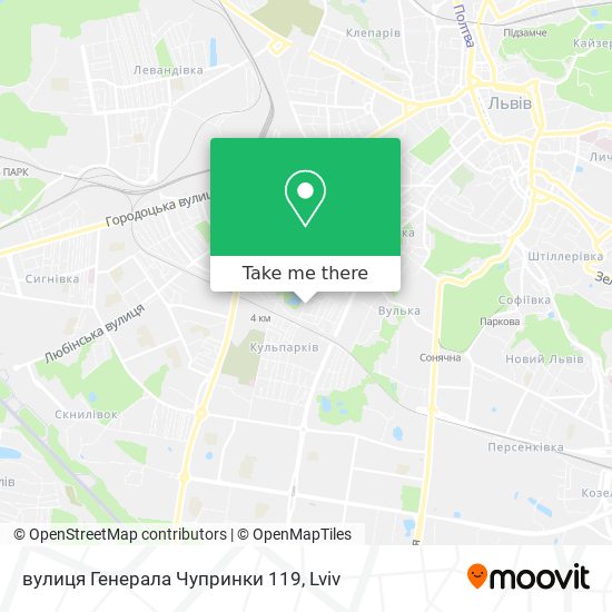 вулиця Генерала Чупринки 119 map