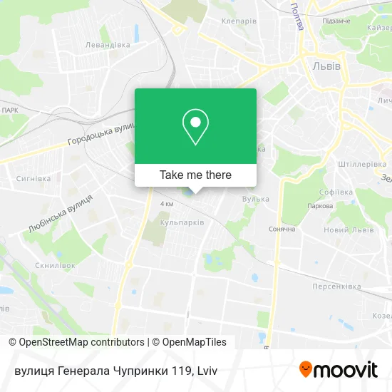 Карта вулиця Генерала Чупринки 119