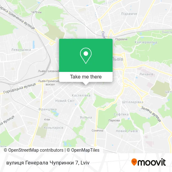 Карта вулиця Генерала Чупринки 7