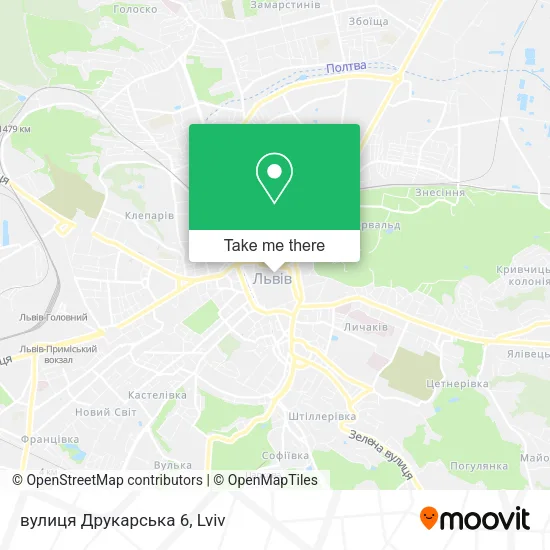 Карта вулиця Друкарська 6