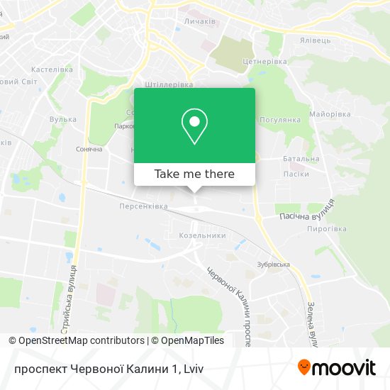 проспект Червоної Калини 1 map